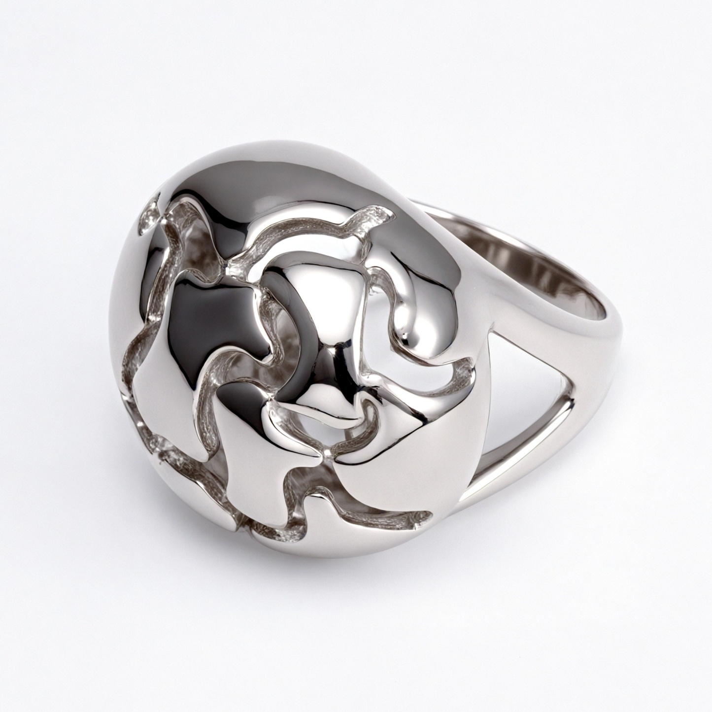 Metallic Texture Hollow - Out Ring - Trendy and Versatile Unisex Accessory | ML0123-JinBaoJewerly