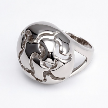 Metallic Texture Hollow - Out Ring - Trendy and Versatile Unisex Accessory | ML0123-JinBaoJewerly