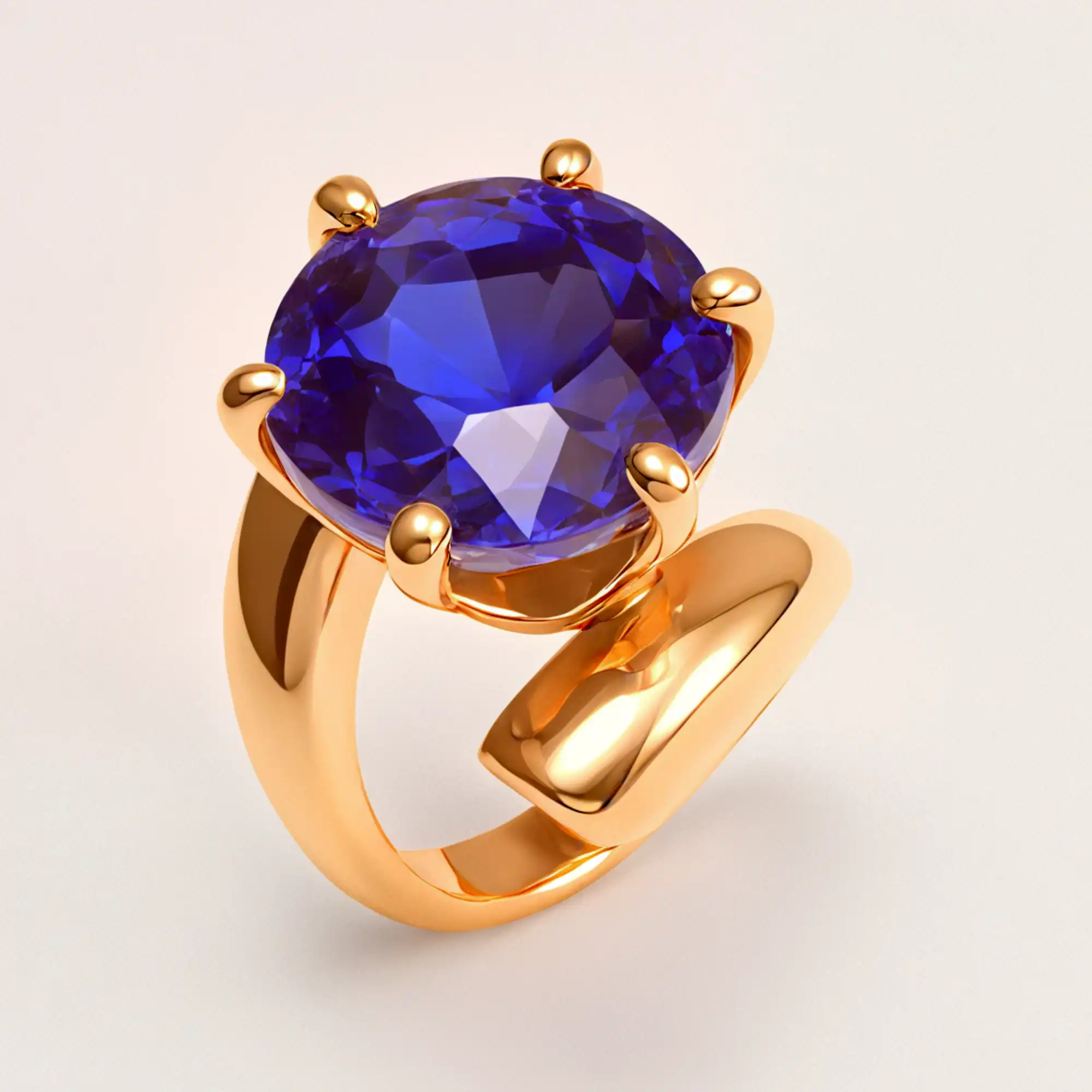 Luxury Style Colored Crystal Stainless Steel Women's Ring丨XHBL-1-HO-JinBaoJewerly