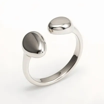 Vintage Twist Design Stainless Steel Women's Ring丨N00658-JinBaoJewerly