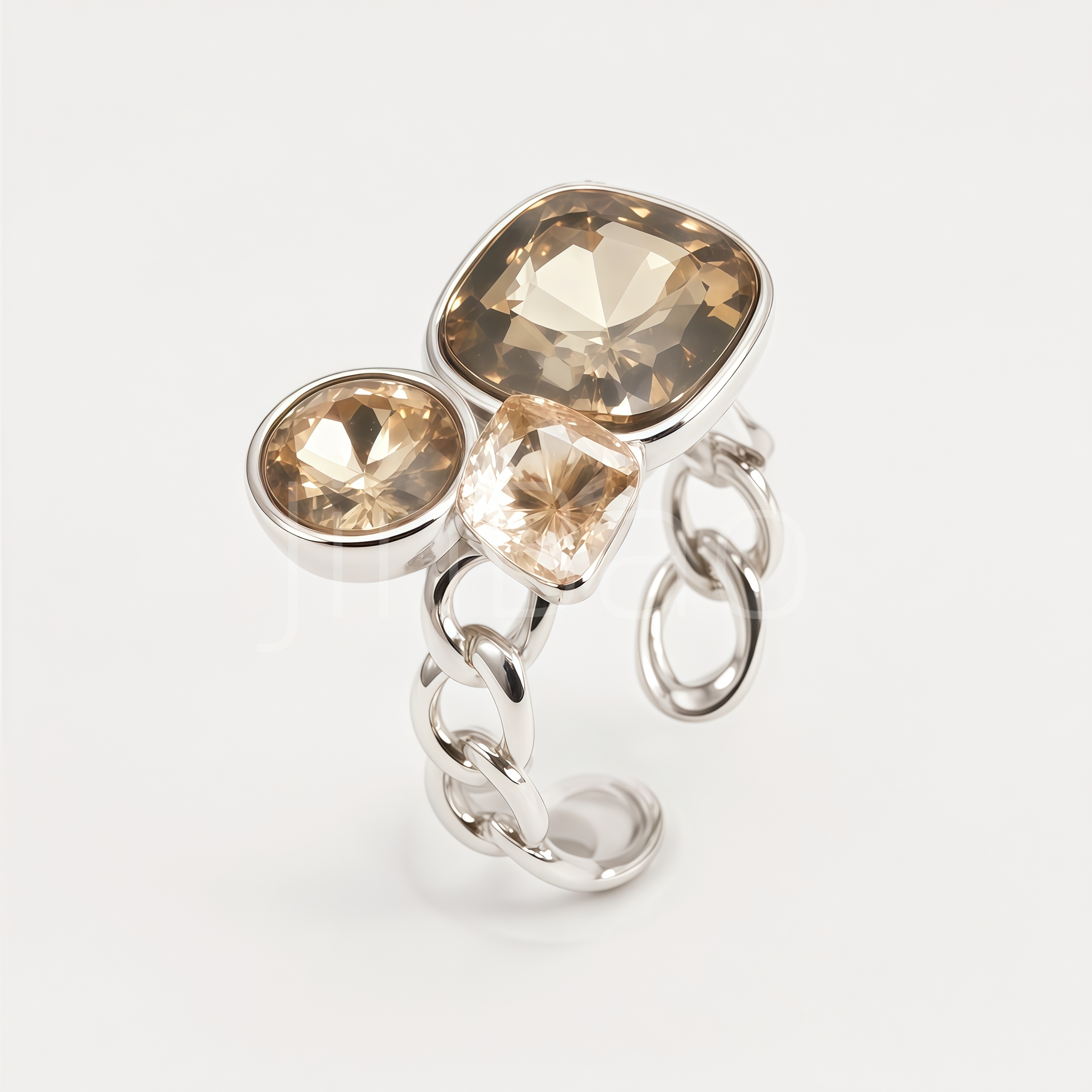 Light Luxury Multi-Cut Colorful Gem Women Ring Set