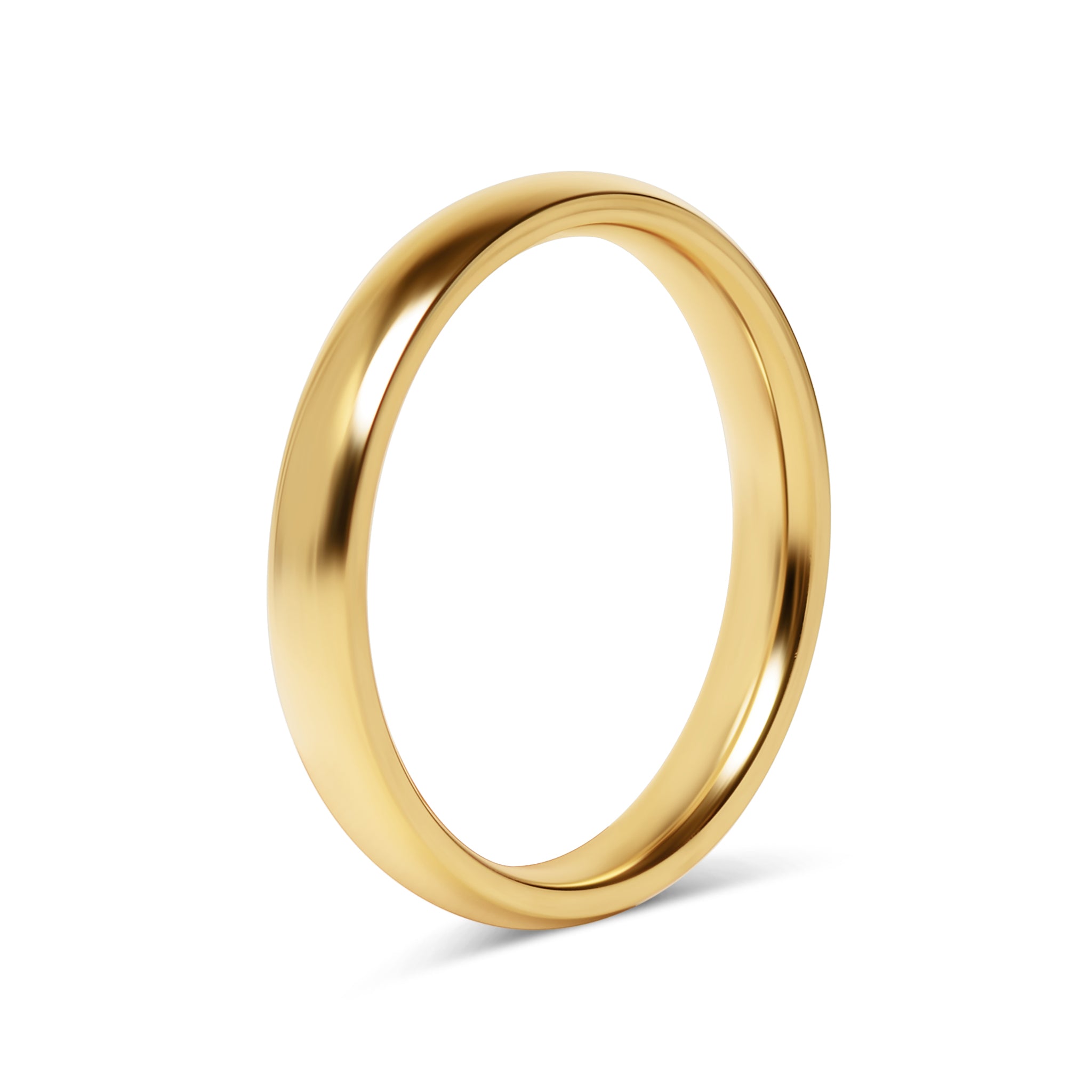 24K Gold PVD Stainless Steel Simple Ring-JinBaoJewerly