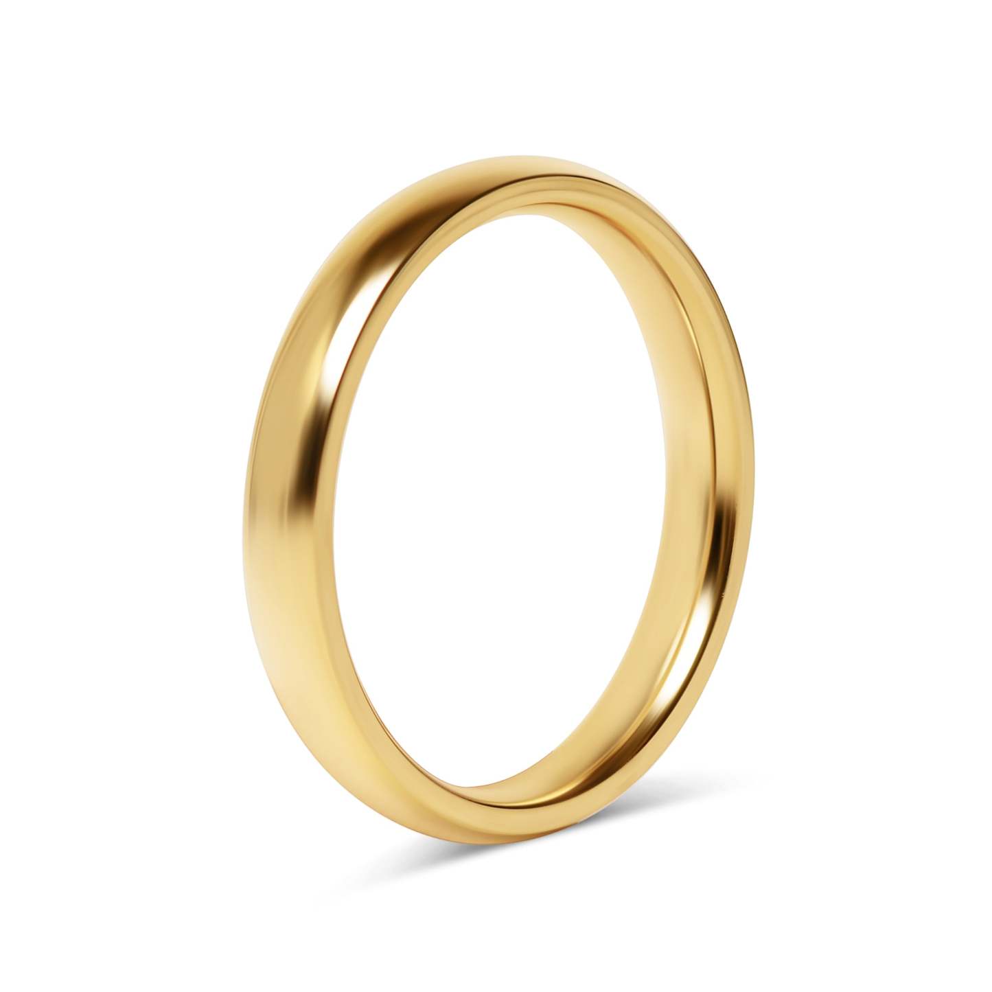 24K Gold PVD Stainless Steel Simple Ring-JinBaoJewerly