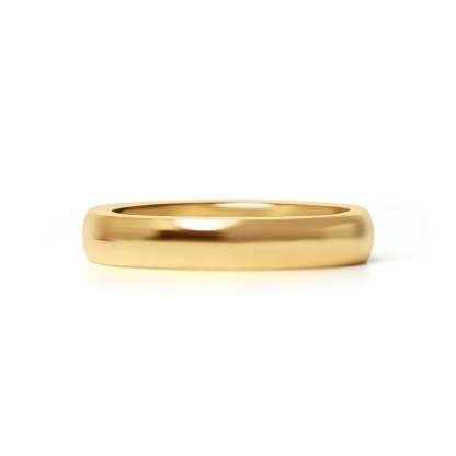 24K Gold PVD Stainless Steel Simple Ring-JinBaoJewerly