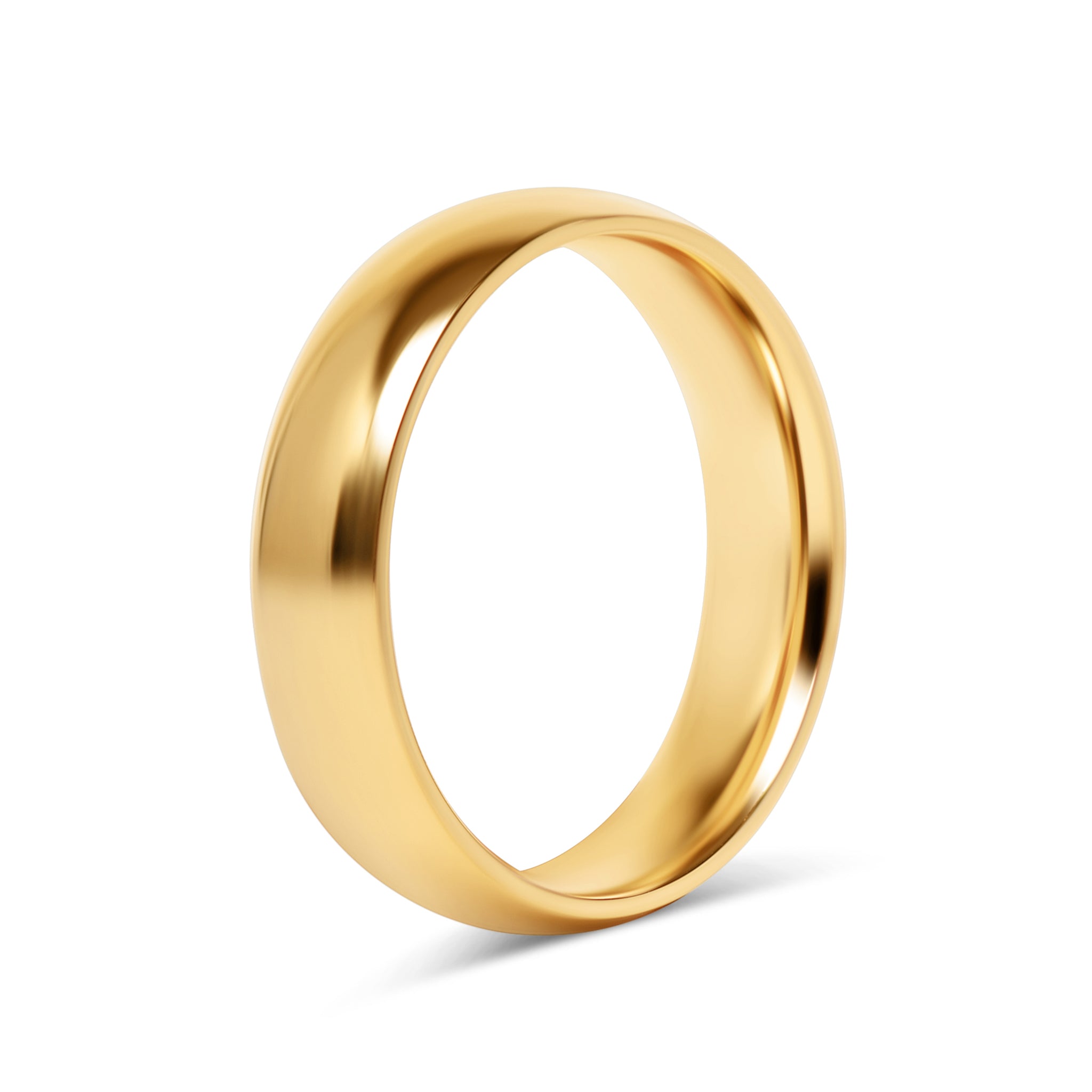 24K Gold PVD Stainless Steel Simple Ring-JinBaoJewerly