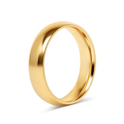 24K Gold PVD Stainless Steel Simple Ring-JinBaoJewerly