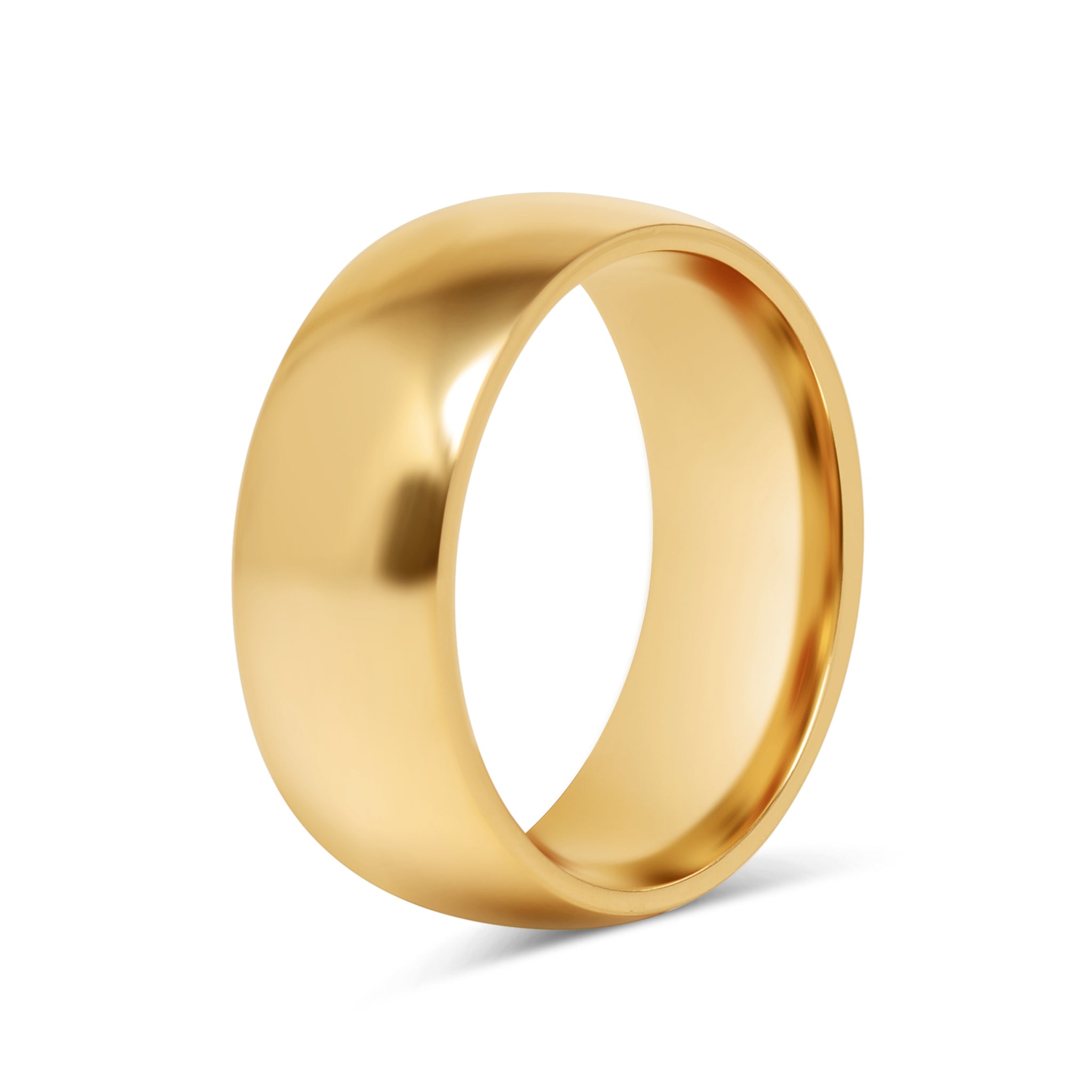 24K Gold PVD Stainless Steel Simple Ring-JinBaoJewerly
