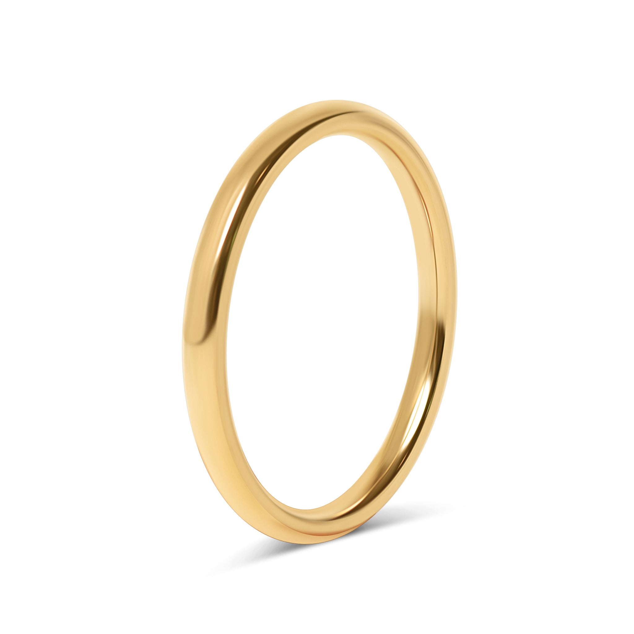 24K Gold PVD Stainless Steel Simple Ring-JinBaoJewerly