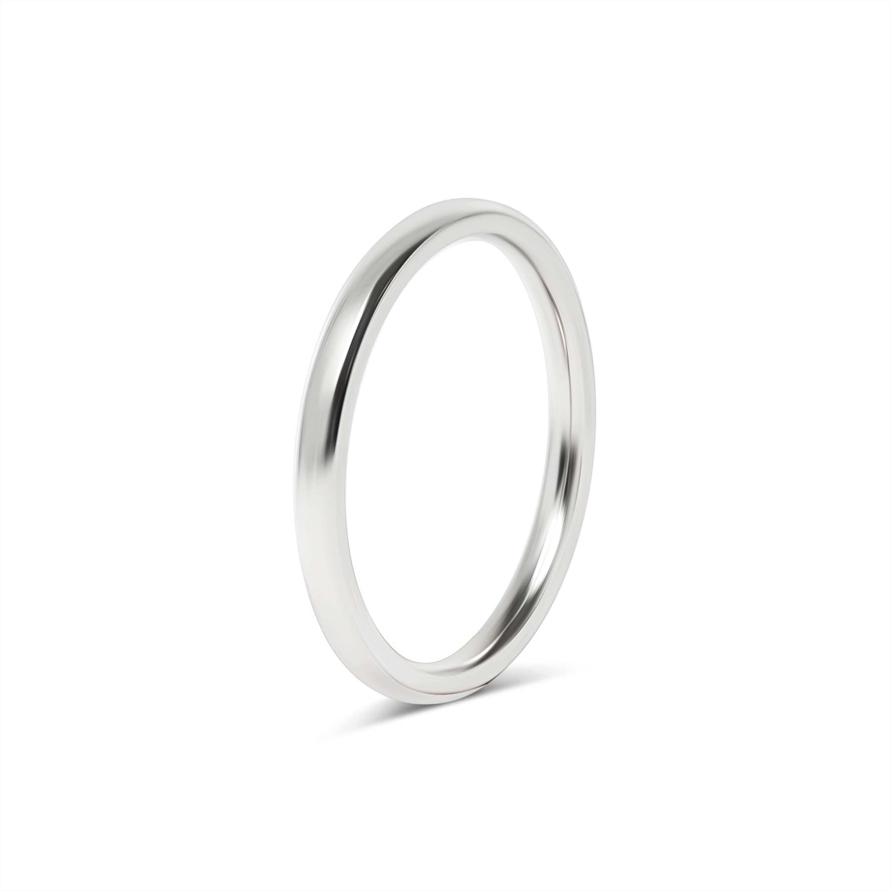 Highly Polished Rounded Stainless Steel Blank Ring 2mm - 6mm-JinBaoJewerly
