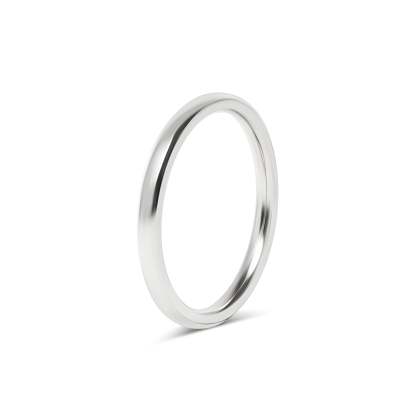 Highly Polished Rounded Stainless Steel Blank Ring 2mm - 6mm-JinBaoJewerly