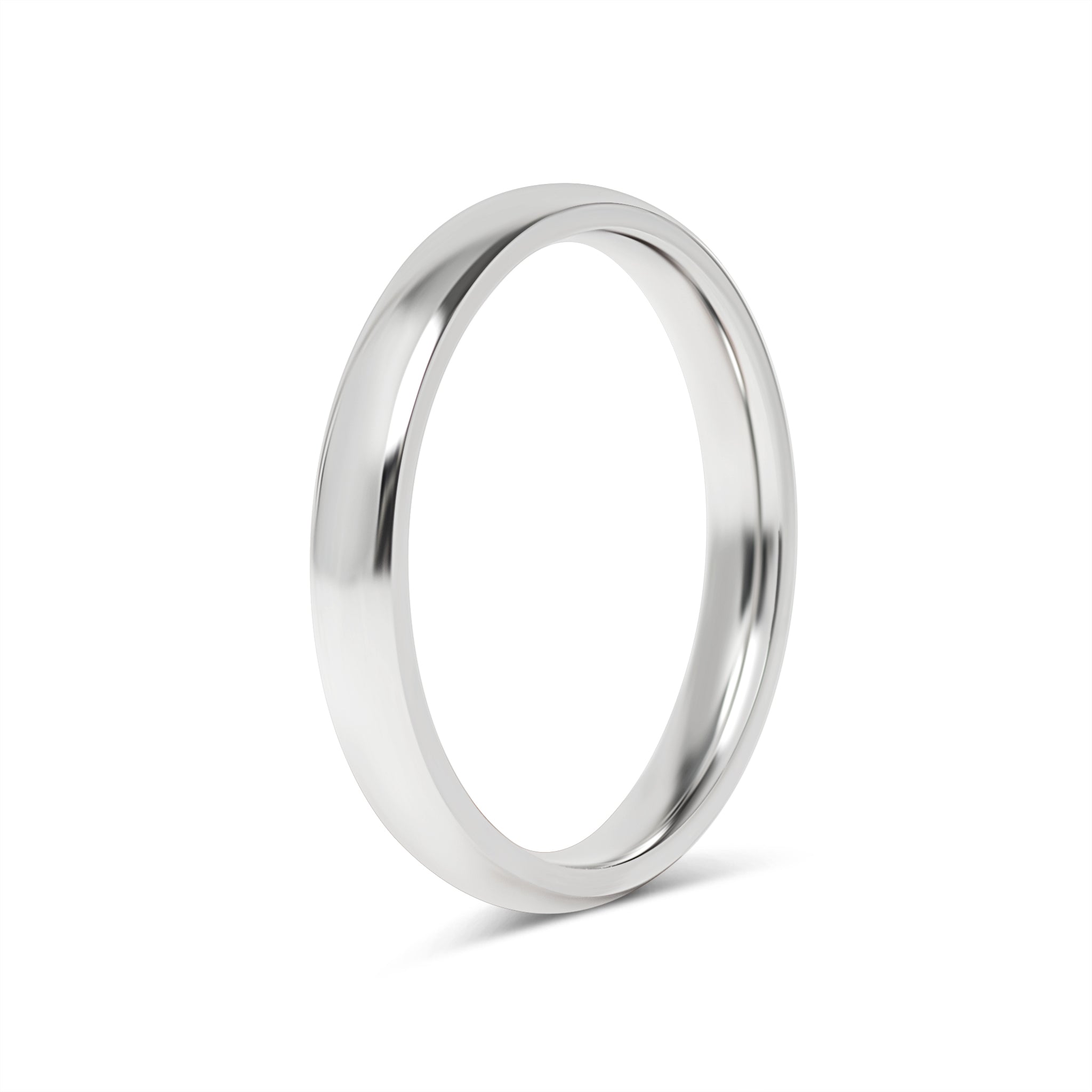 Highly Polished Rounded Stainless Steel Blank Ring 2mm - 6mm-JinBaoJewerly