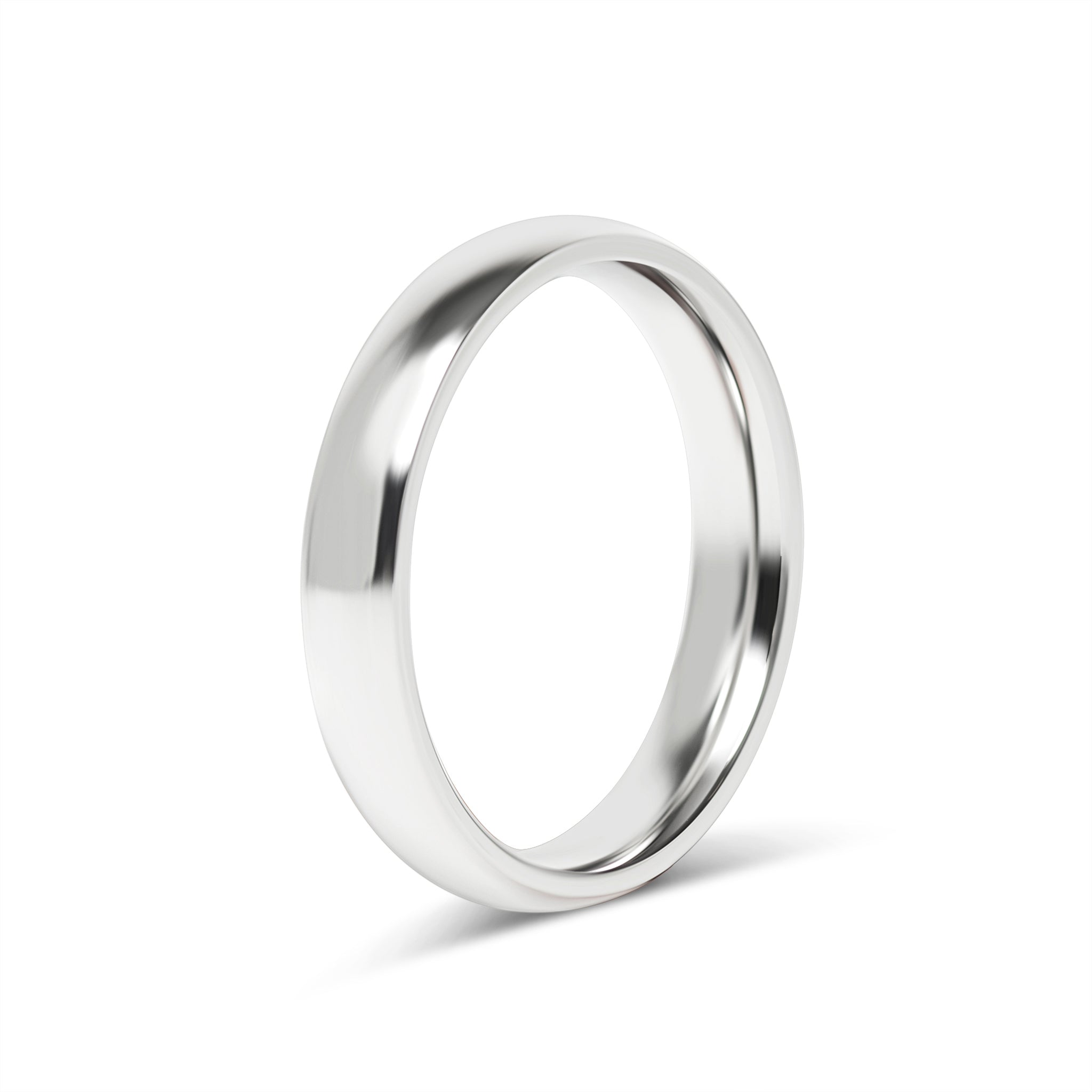 Highly Polished Rounded Stainless Steel Blank Ring 2mm - 6mm-JinBaoJewerly