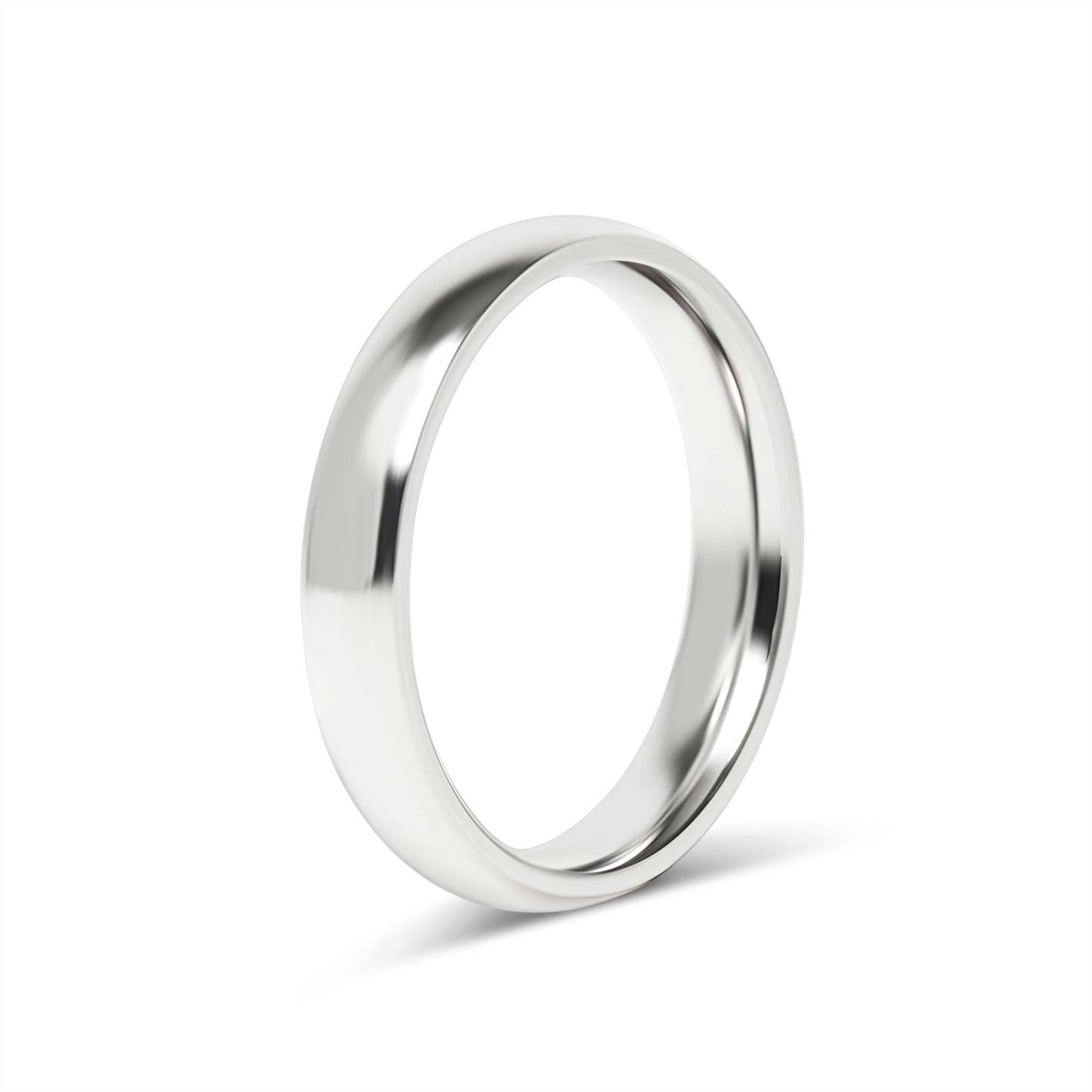 Highly Polished Rounded Stainless Steel Blank Ring 2mm - 6mm-JinBaoJewerly