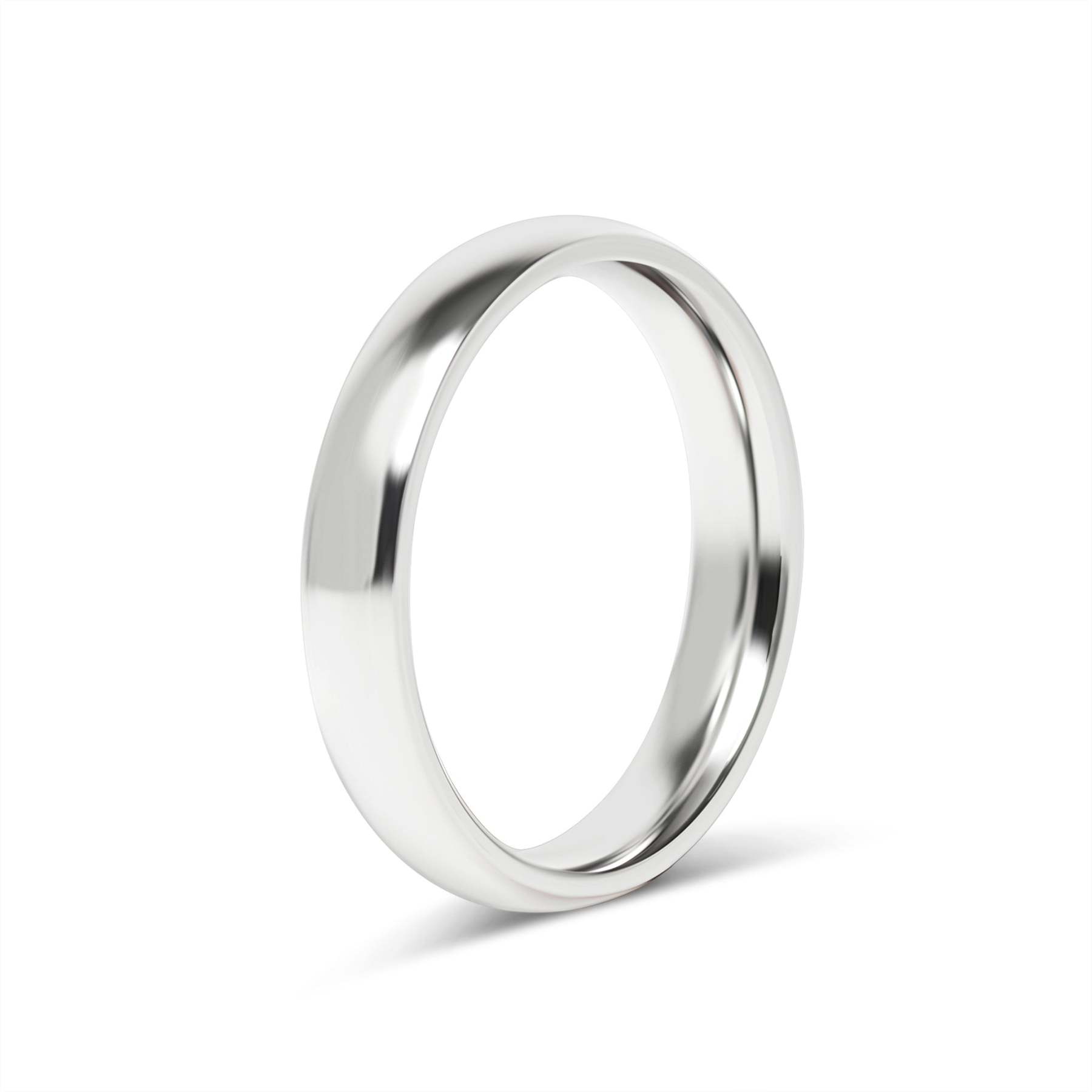 Highly Polished Rounded Stainless Steel Blank Ring 2mm - 6mm-JinBaoJewerly
