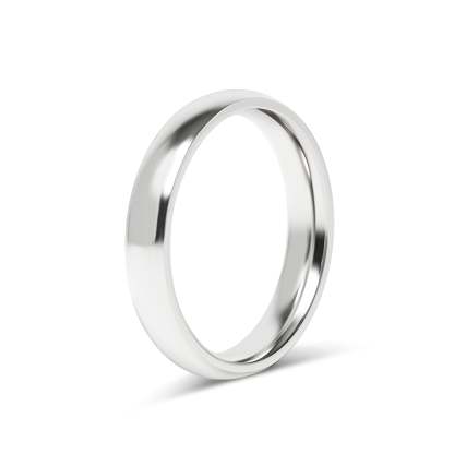 Highly Polished Rounded Stainless Steel Blank Ring 2mm - 6mm-JinBaoJewerly