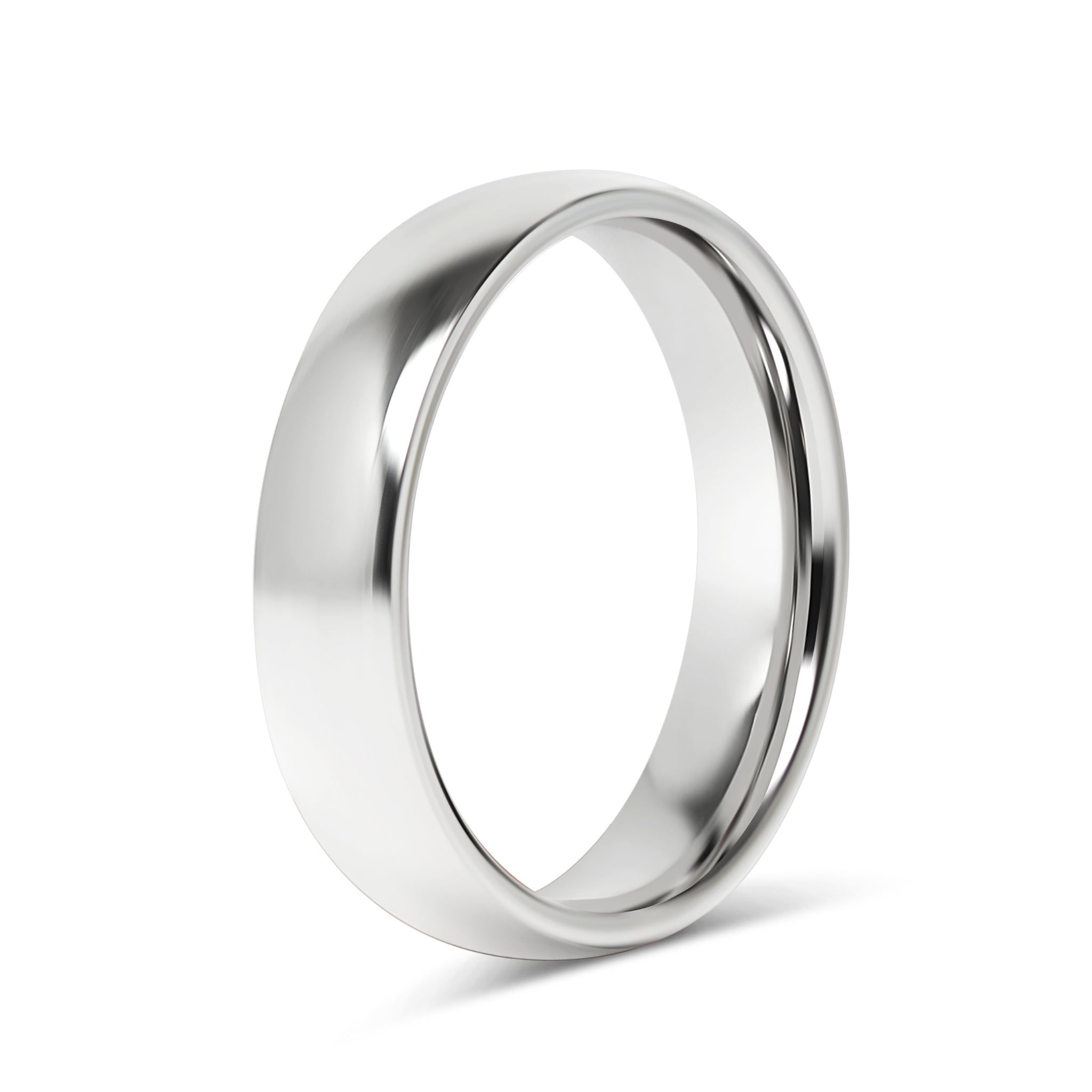 Highly Polished Rounded Stainless Steel Blank Ring 2mm - 6mm-JinBaoJewerly
