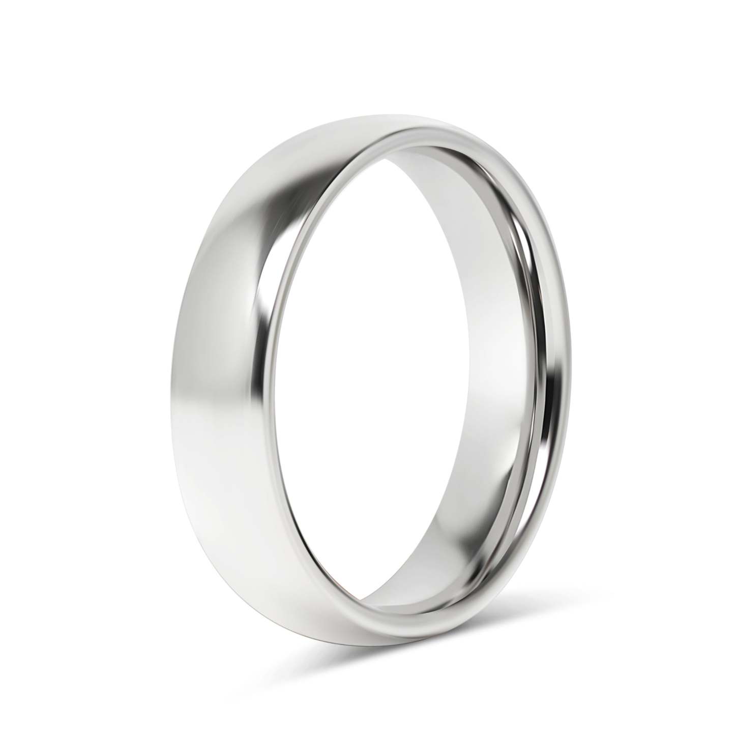 Highly Polished Rounded Stainless Steel Blank Ring 2mm - 6mm-JinBaoJewerly