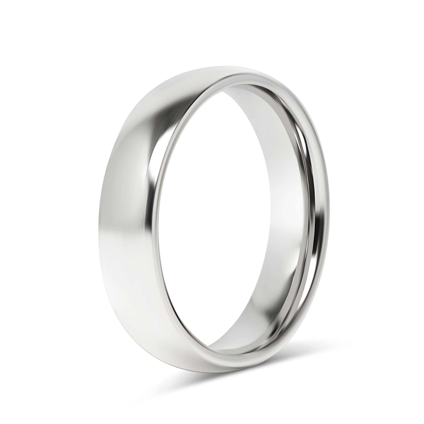 Highly Polished Rounded Stainless Steel Blank Ring 2mm - 6mm-JinBaoJewerly