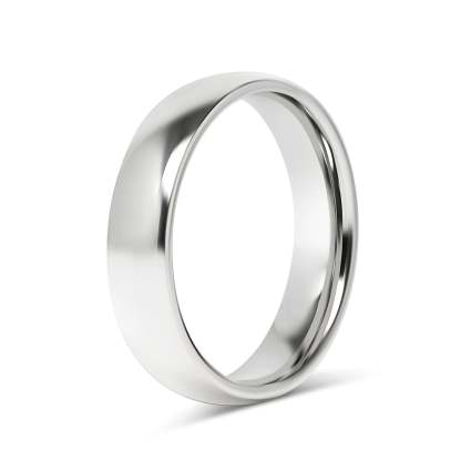 Highly Polished Rounded Stainless Steel Blank Ring 2mm - 6mm-JinBaoJewerly