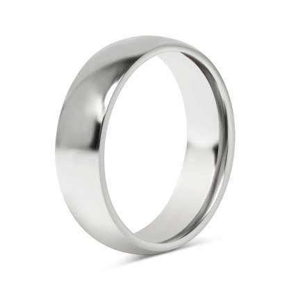 Highly Polished Rounded Stainless Steel Blank Ring 2mm - 6mm-JinBaoJewerly