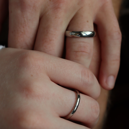 Highly Polished Rounded Stainless Steel Blank Ring 2mm - 6mm-JinBaoJewerly