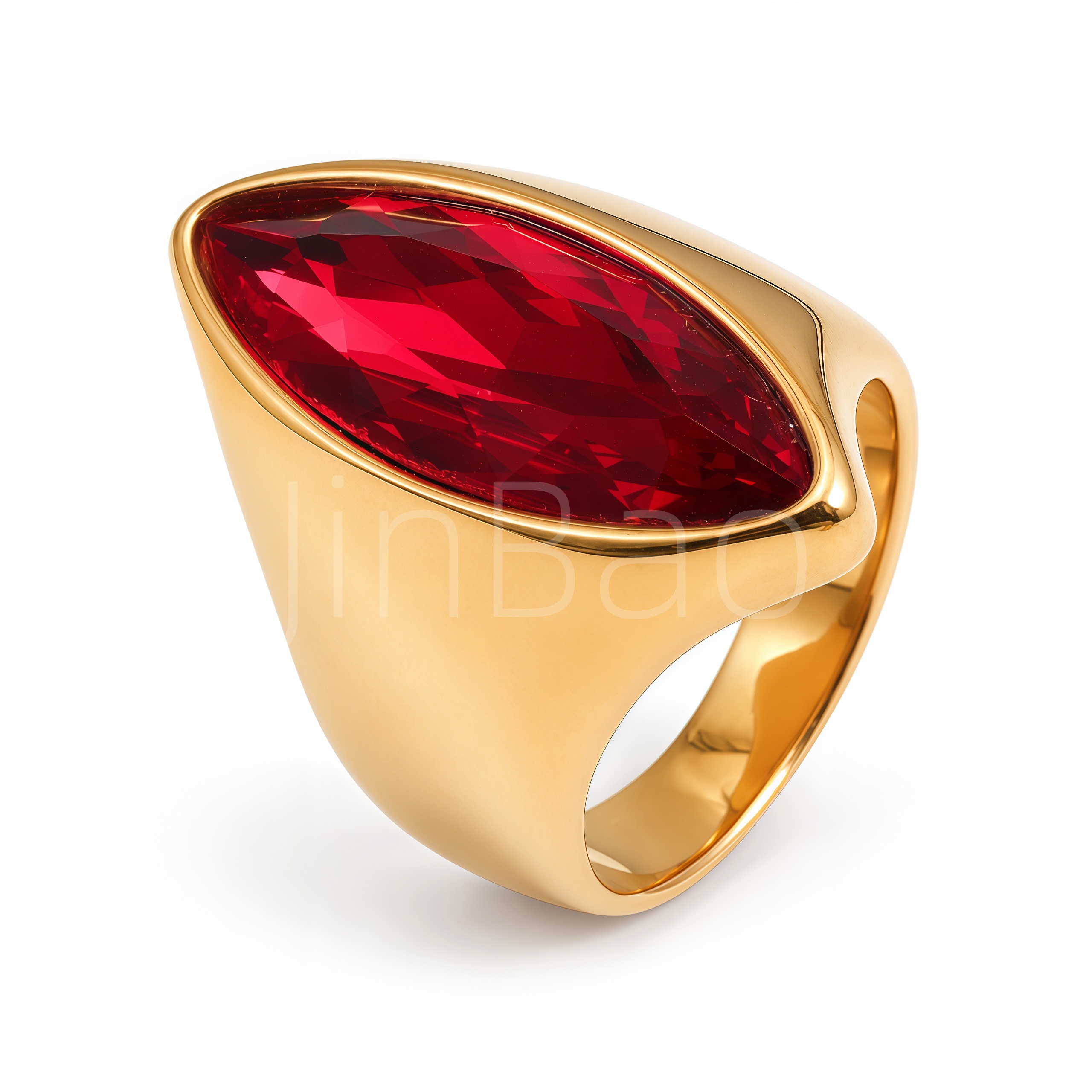 Chunky Big Marquise Cut Gemstone Ring for Women | E00599