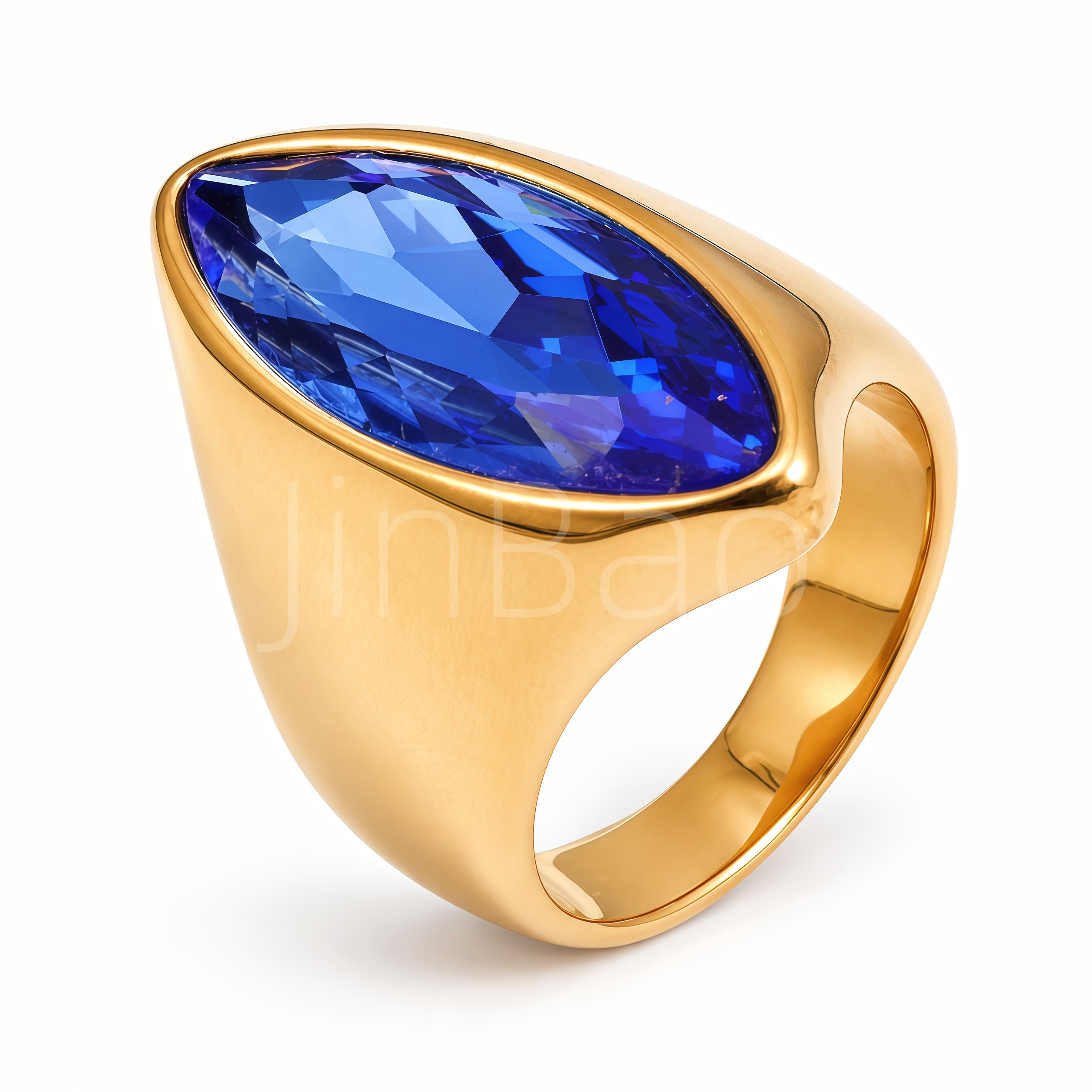 Chunky Big Marquise Cut Gemstone Ring for Women | E00599