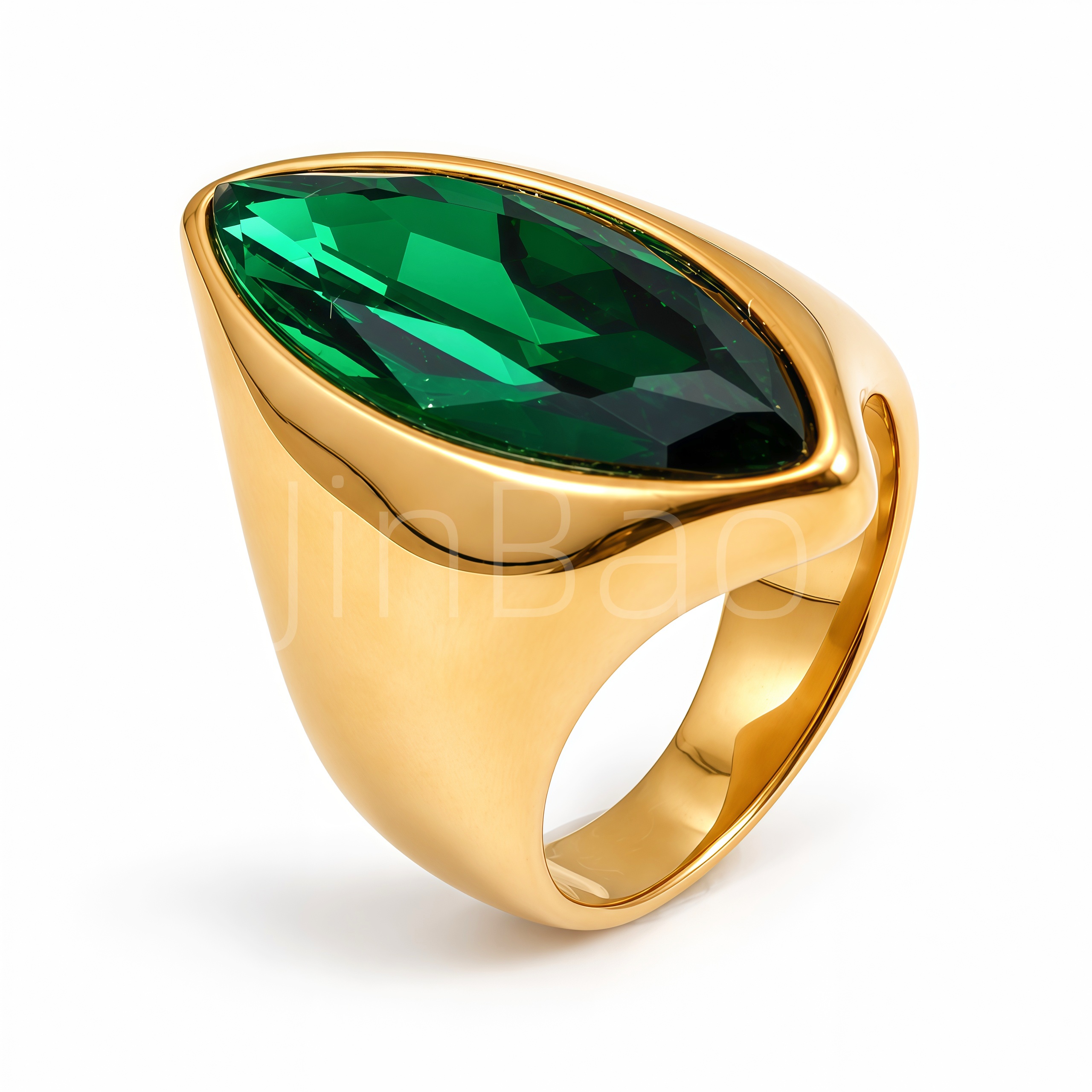 Chunky Big Marquise Cut Gemstone Ring for Women | E00599