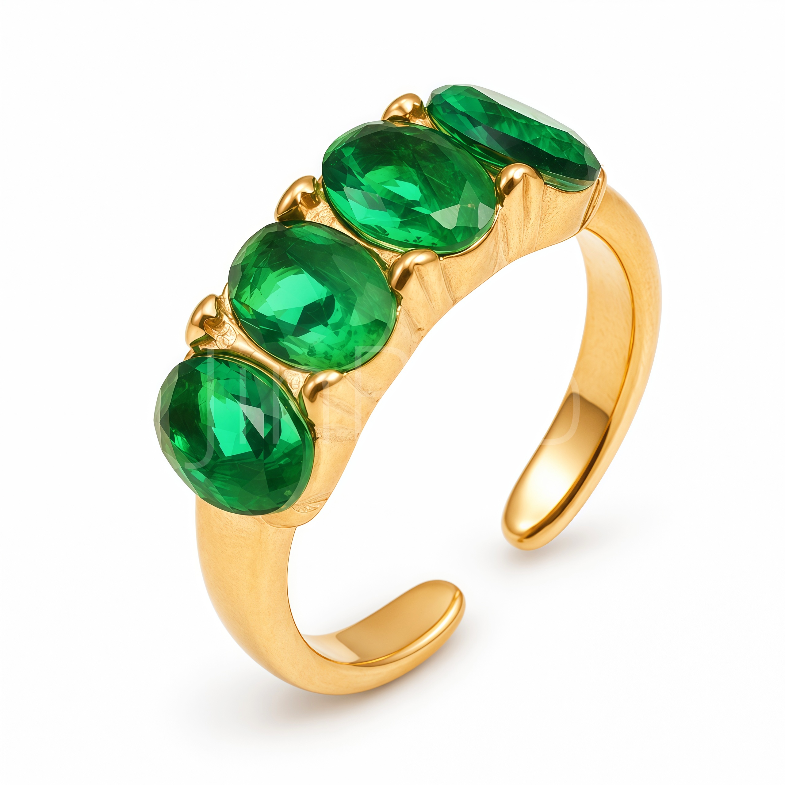 Vintage Multi Oval Rhinestone Open Ring for Women | E00664