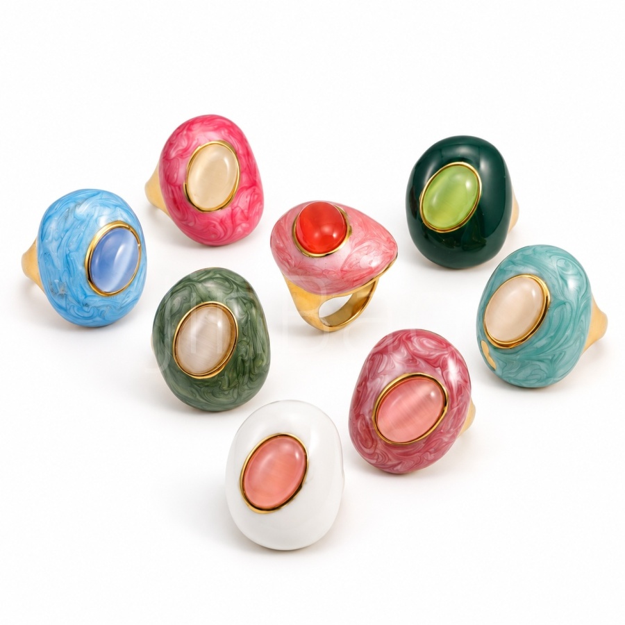 statement vintage Multicolor Ring E00745