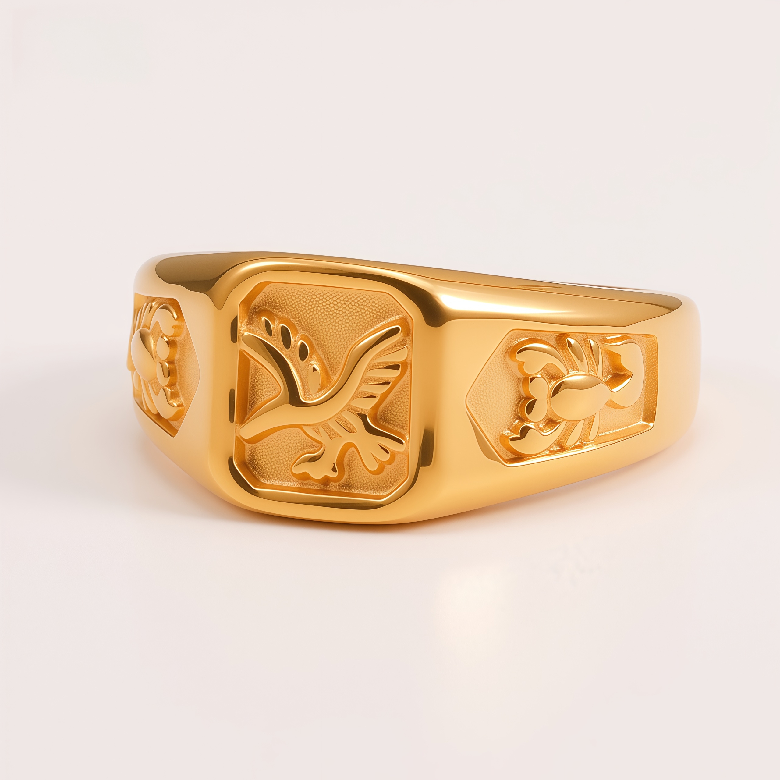 Simple Retro Eagle Seal Men's Ring | DZ314