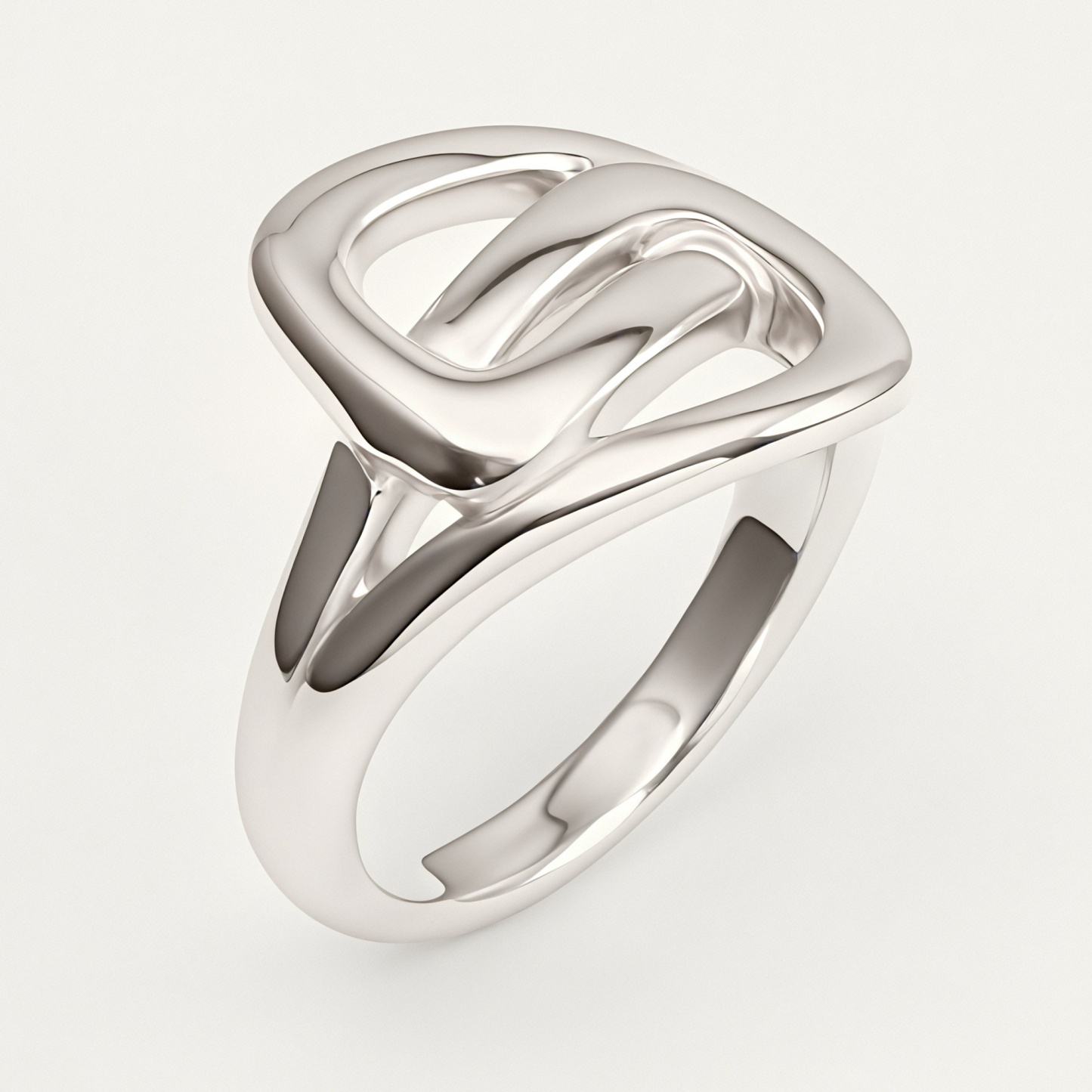 Metallic Texture Interlaced Knot Ring - Trendy and Versatile Unisex Accessory | G002472-JinBaoJewerly