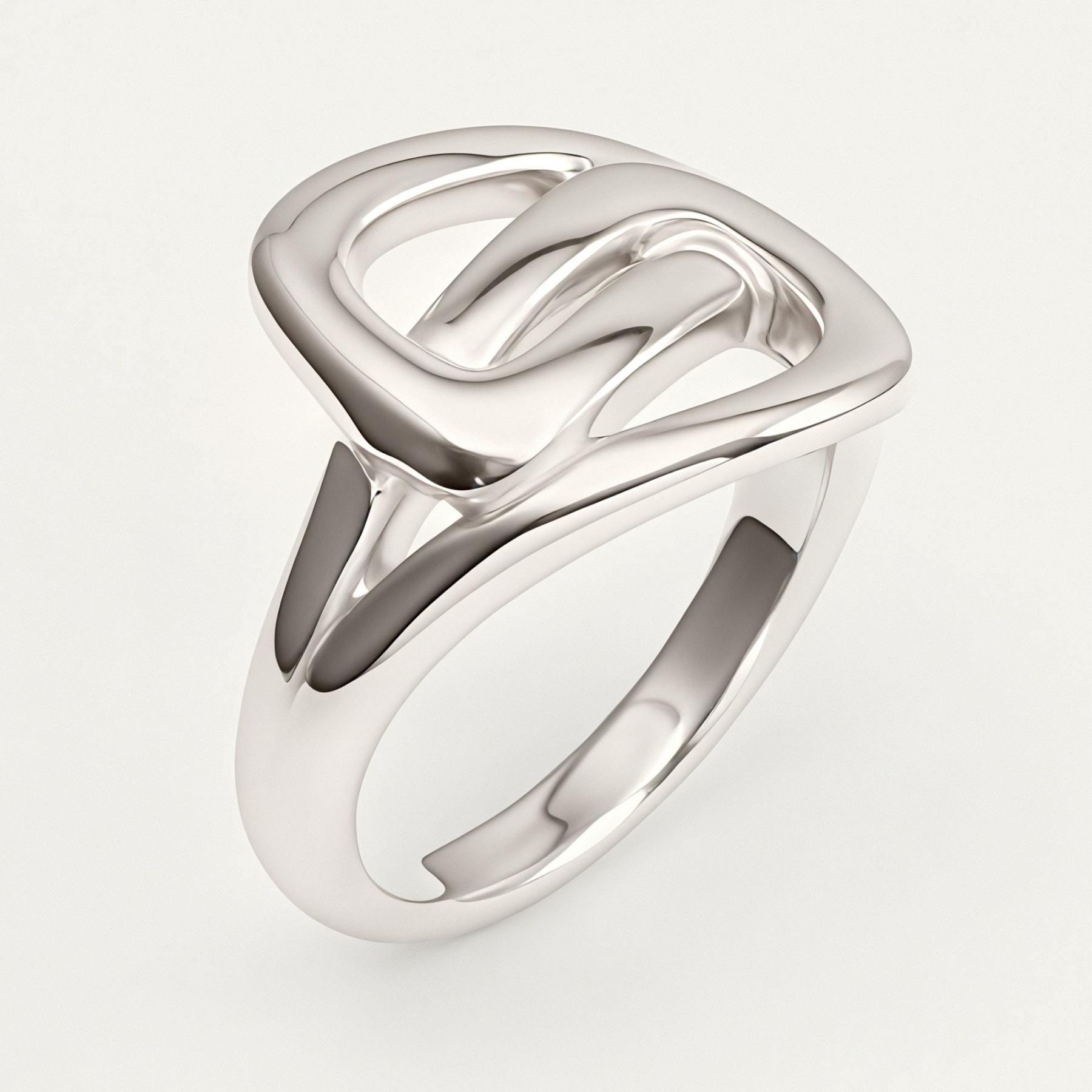 Metallic Texture Interlaced Knot Ring - Trendy and Versatile Unisex Accessory | G002472-JinBaoJewerly
