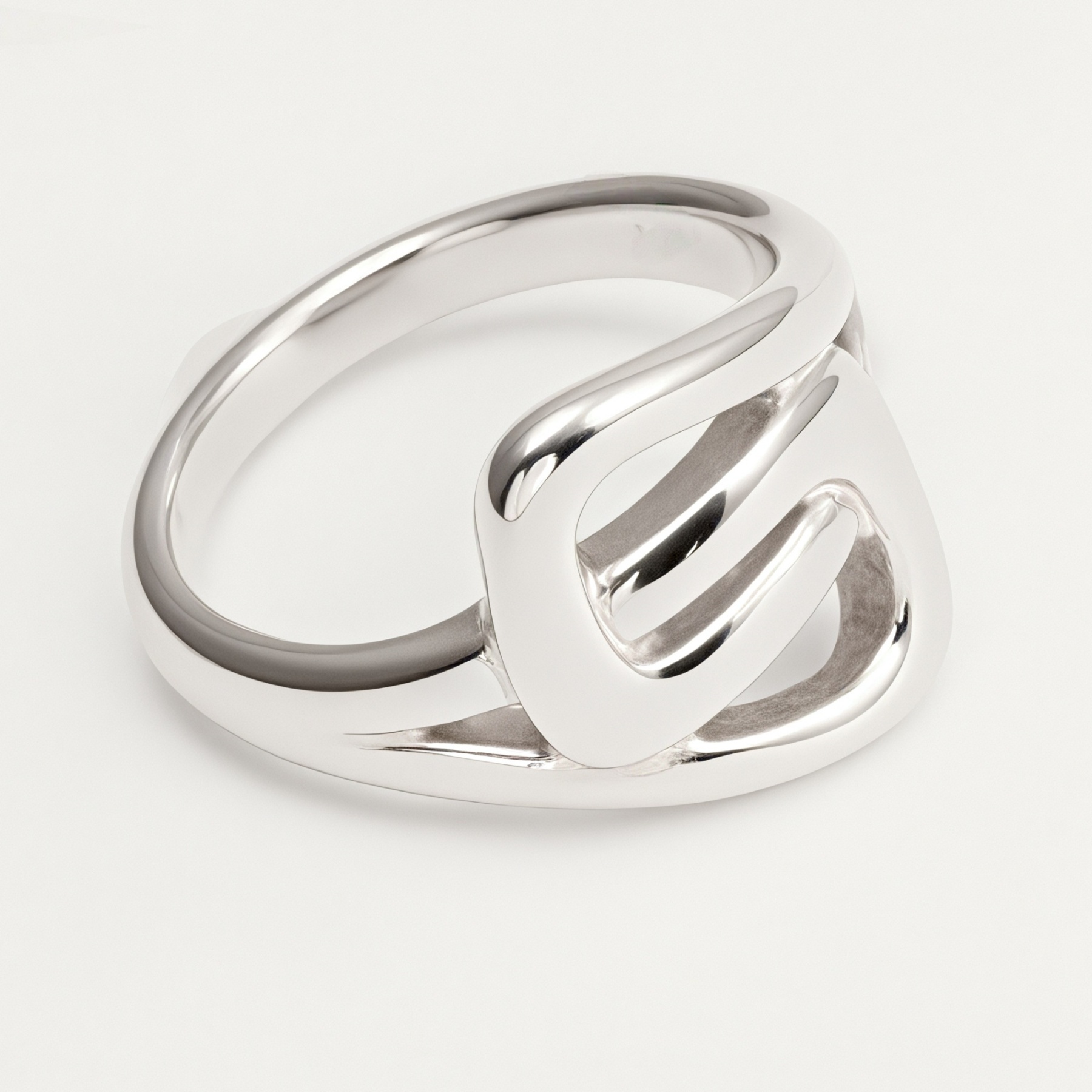 Metallic Texture Interlaced Knot Ring - Trendy and Versatile Unisex Accessory | G002472-JinBaoJewerly