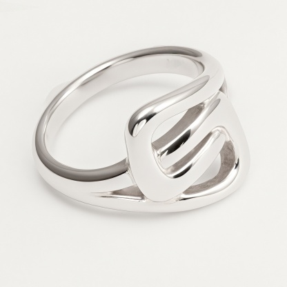 Metallic Texture Interlaced Knot Ring - Trendy and Versatile Unisex Accessory | G002472-JinBaoJewerly