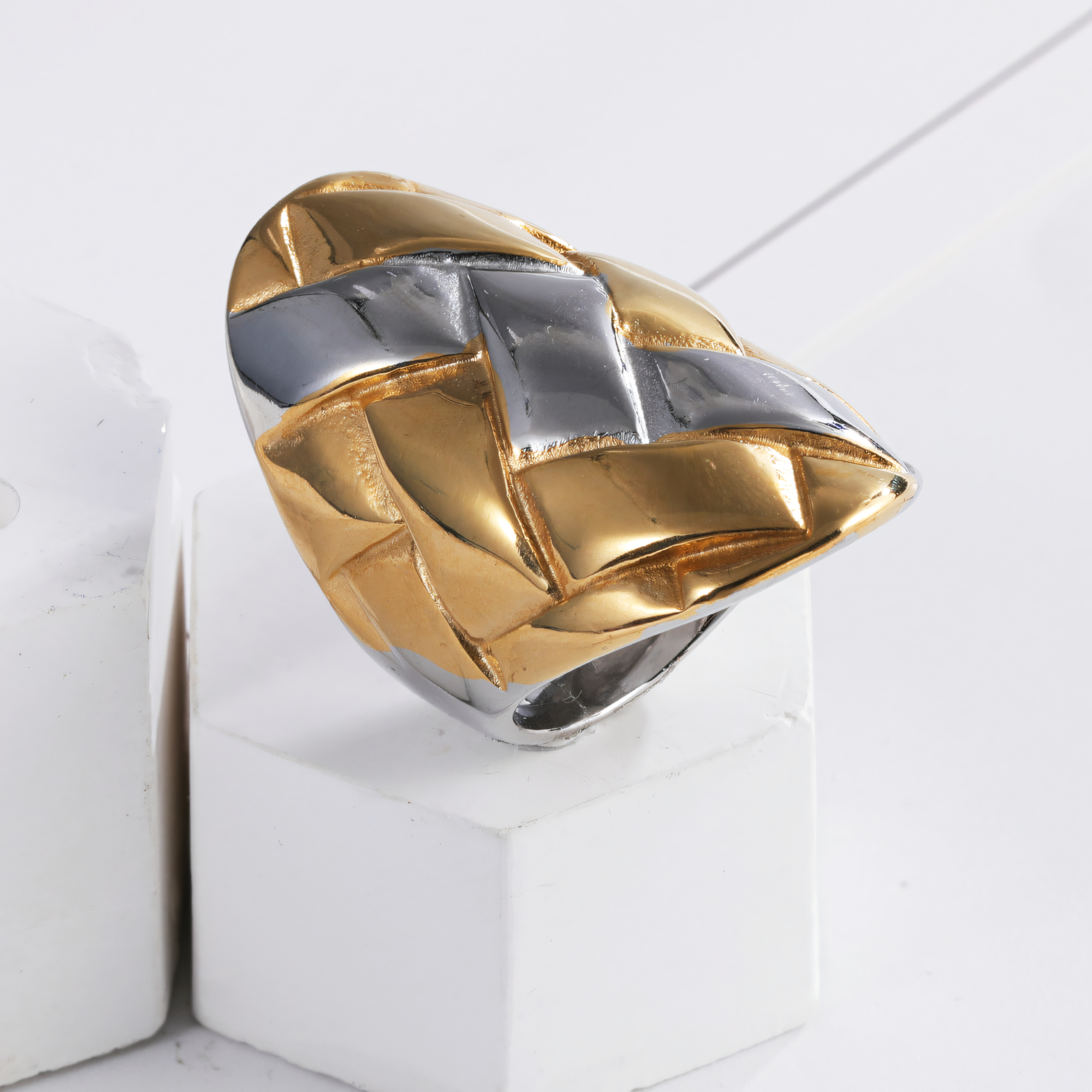 Smooth Streamlined Stainless Steel Ring Women's Simple Fashion Design