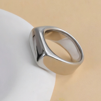 Fashion Square Stainless Steel Ring Unisex Ring | G003343-JinBaoJewerly