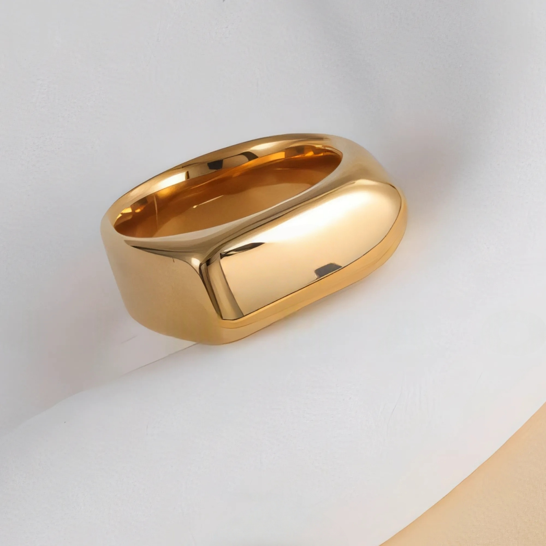 Fashion Square Stainless Steel Ring Unisex Ring | G003343-JinBaoJewerly