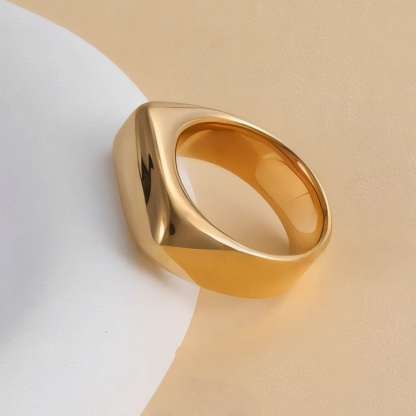 Fashion Square Stainless Steel Ring Unisex Ring | G003343-JinBaoJewerly