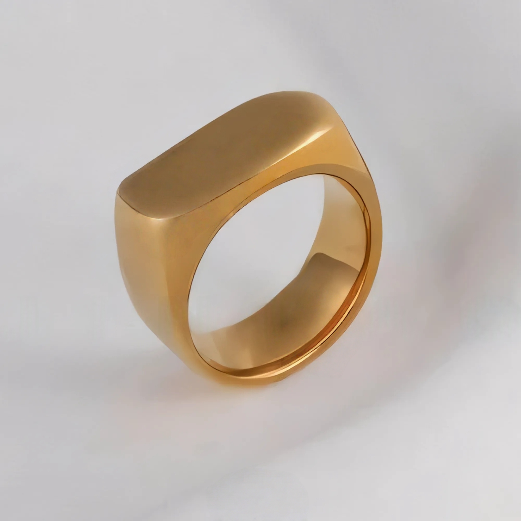 Fashion Square Stainless Steel Ring Unisex Ring | G003343-JinBaoJewerly