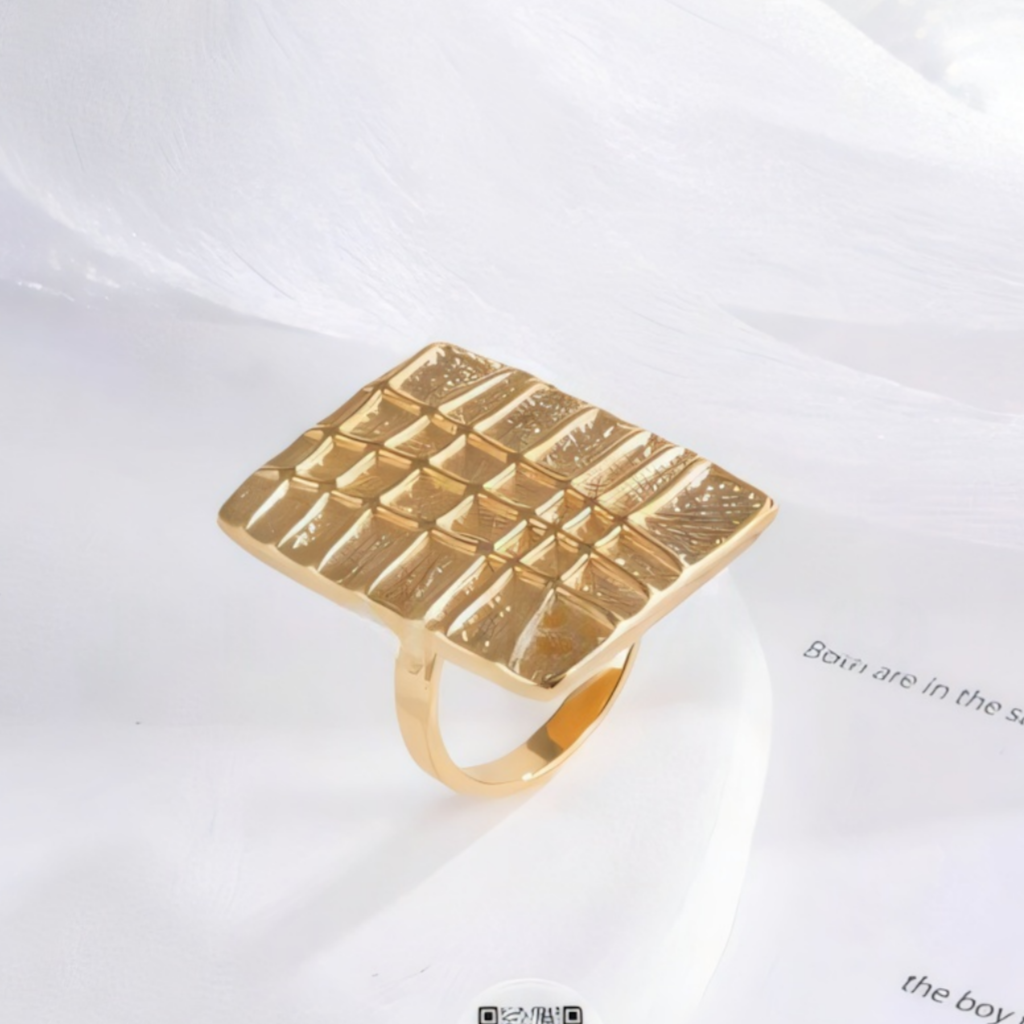 Smooth Streamlined Stainless Steel Ring Women's Simple Fashion Design-JinBaoJewerly