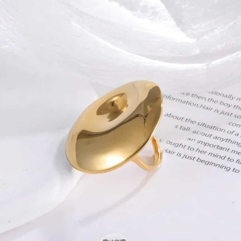 Smooth Streamlined Stainless Steel Ring Women's Simple Fashion Design