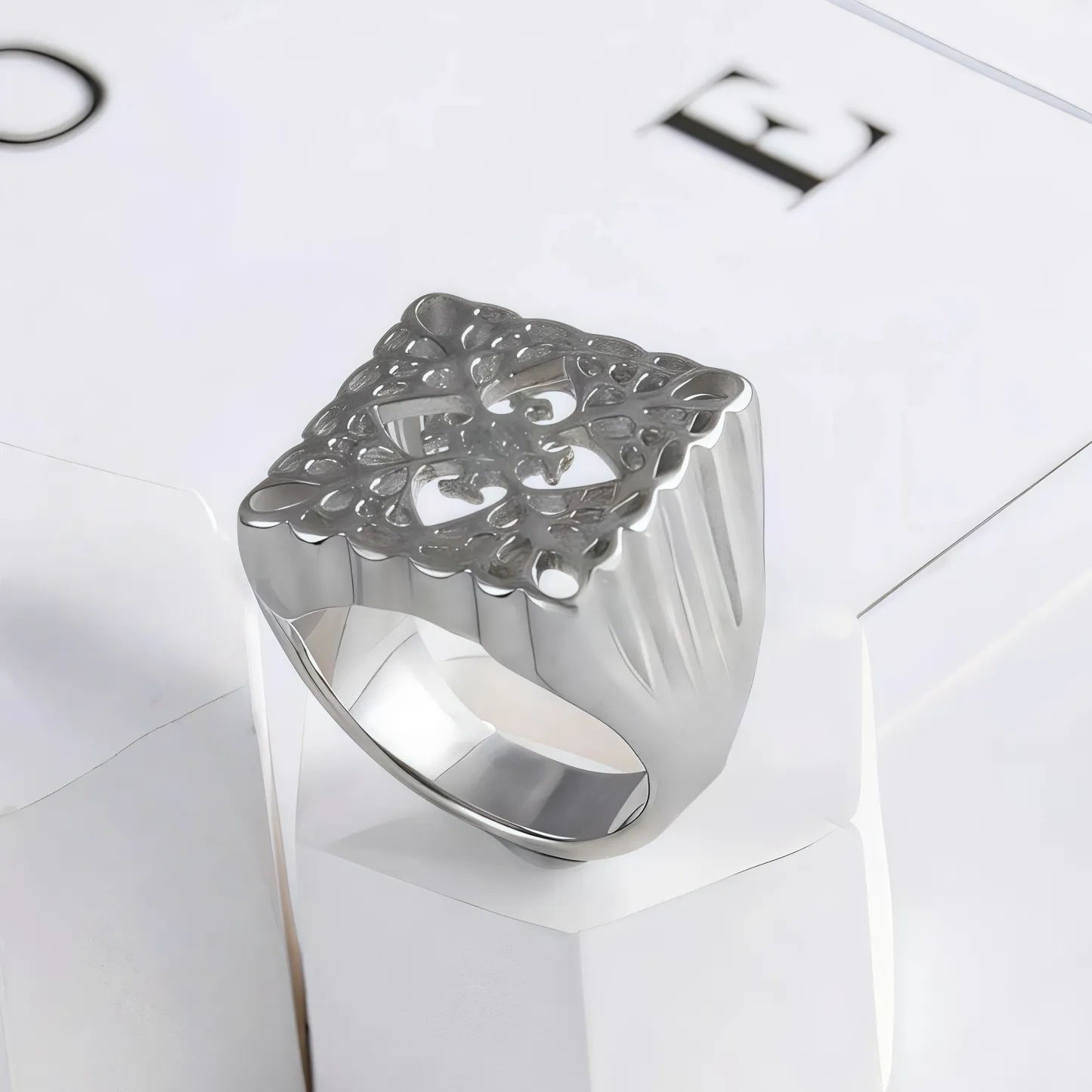 Women's Luxury Gold Wide Floral Ring | G003992-JinBaoJewerly