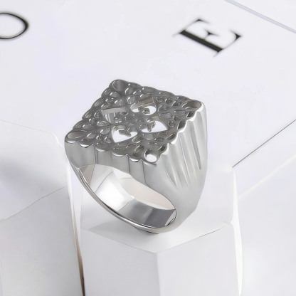 Women's Luxury Gold Wide Floral Ring | G003992-JinBaoJewerly