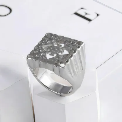 Women's Luxury Gold Wide Floral Ring | G003992-JinBaoJewerly