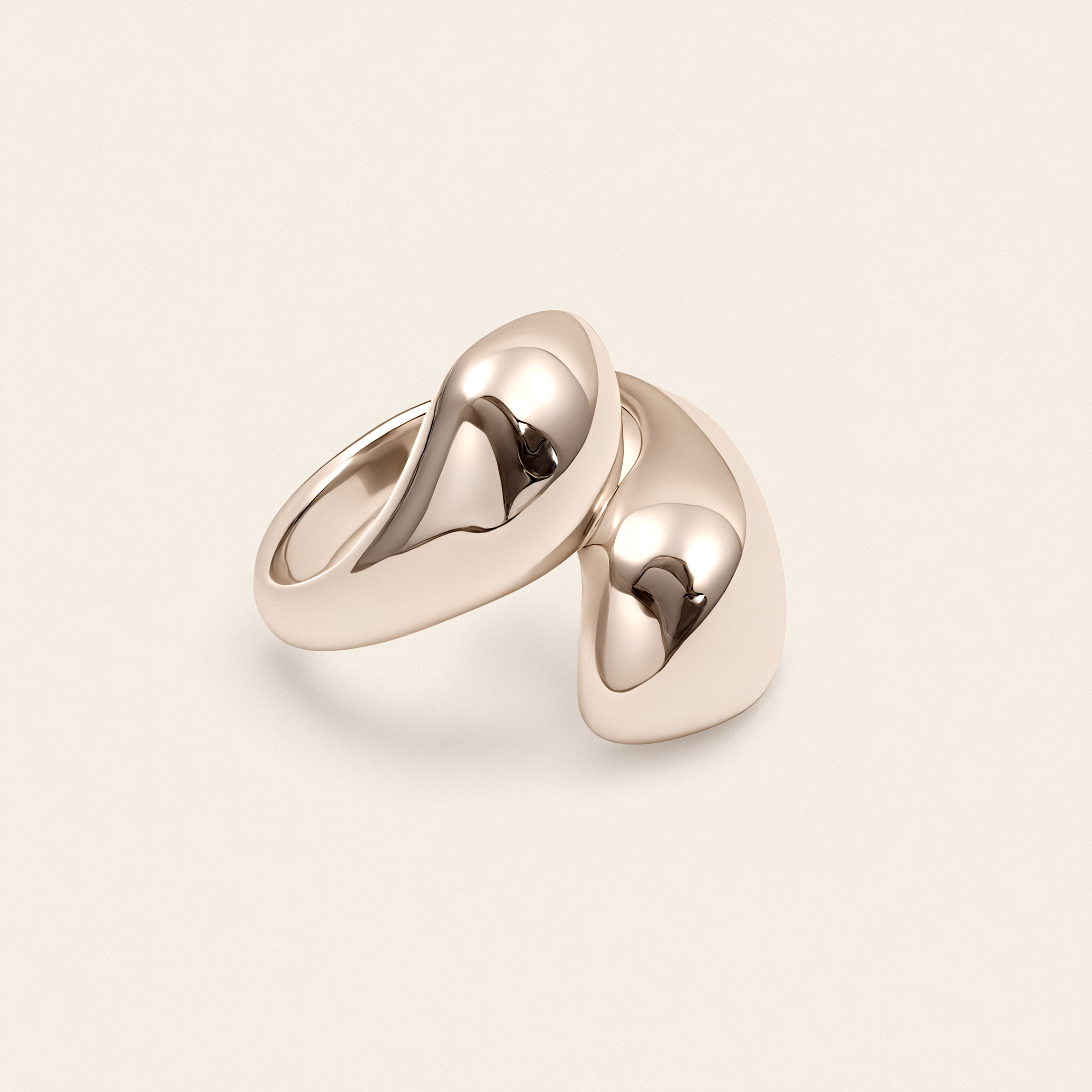 Creative Double - lobe Heart Stainless Steel Ring - Stylish and Personalized Jewelry | G004014-JinBaoJewerly