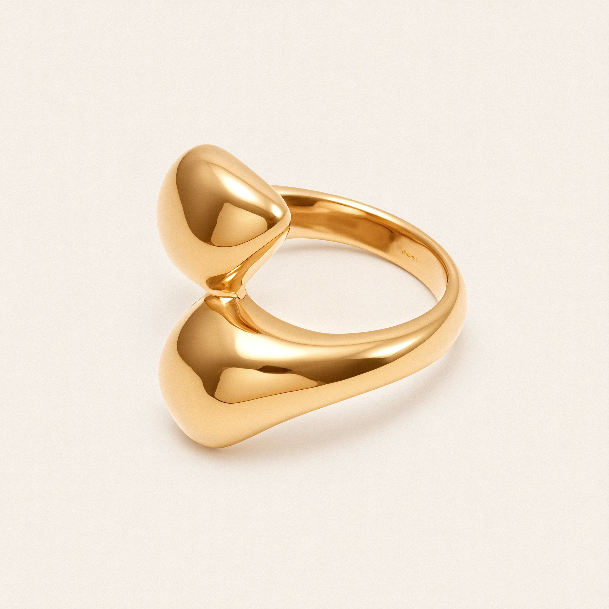 Creative Double - lobe Heart Stainless Steel Ring - Stylish and Personalized Jewelry | G004014-JinBaoJewerly