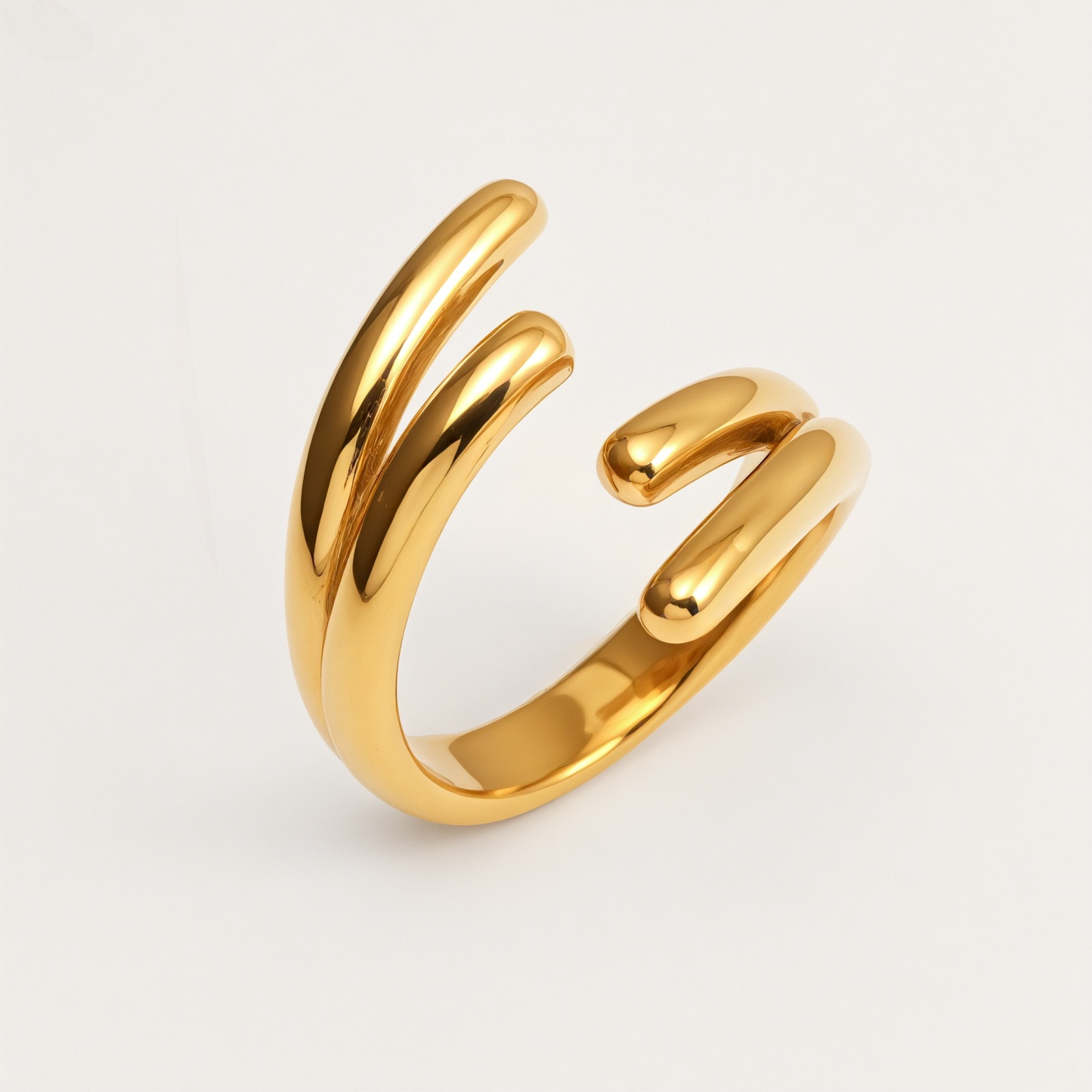 Metallic Texture Geometric Ring - Trendy and Versatile Unisex Accessory | G00331-JinBaoJewerly