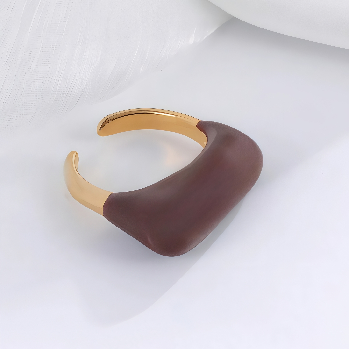 Fashion Streamlined Stainless Steel Gemstone Ring Women's Ring | G004332-JinBaoJewerly