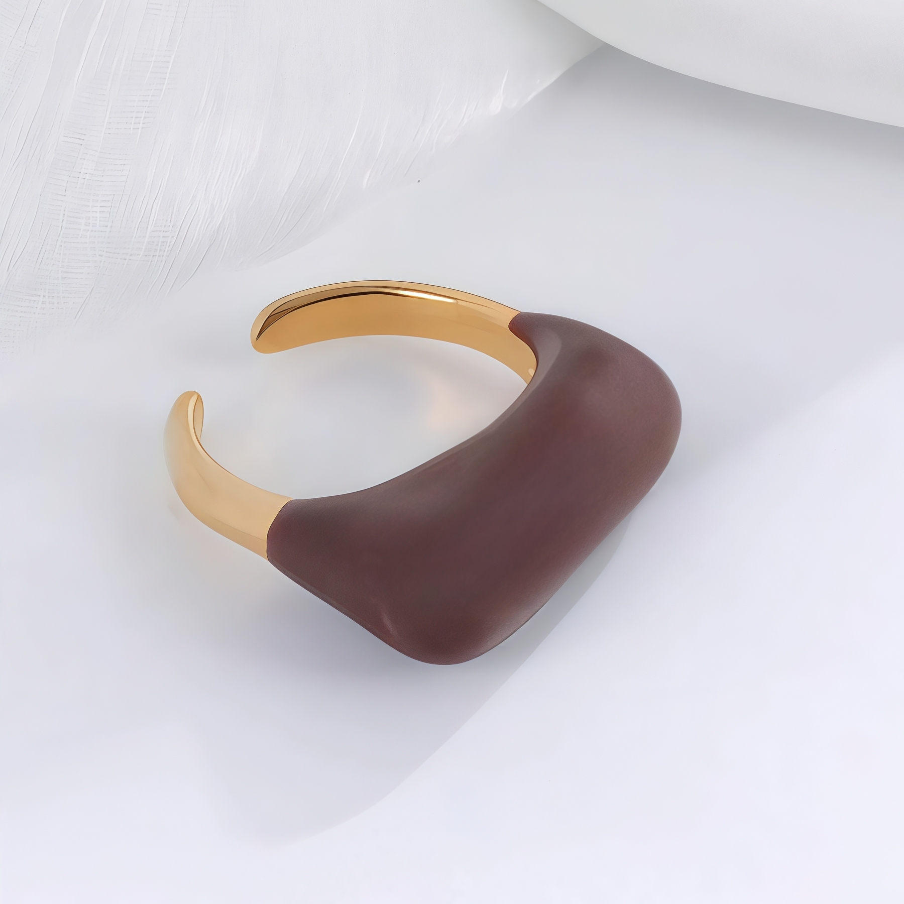 Fashion Streamlined Stainless Steel Gemstone Ring Women's Ring | G004332-JinBaoJewerly